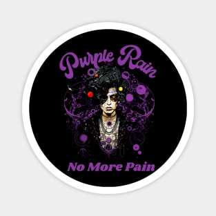Prince Purple Rain No More Pain Memorial Magnet